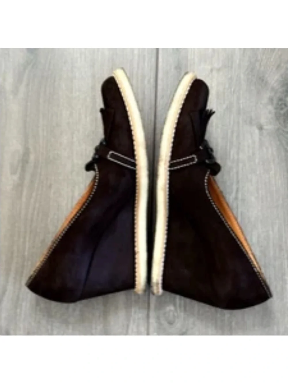 Arche Suede Wedge Loafers Sz 37.5 / 6.5 Chocolate Brown France Comfort Academia